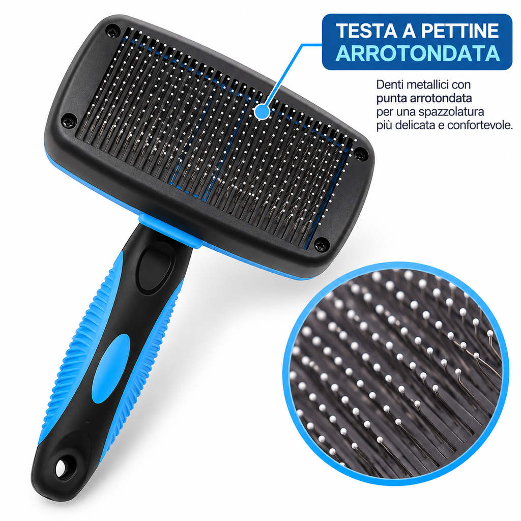 Spazzola Autopulente per Cani e Gatti – Rimuove Pelo e Sottopelo