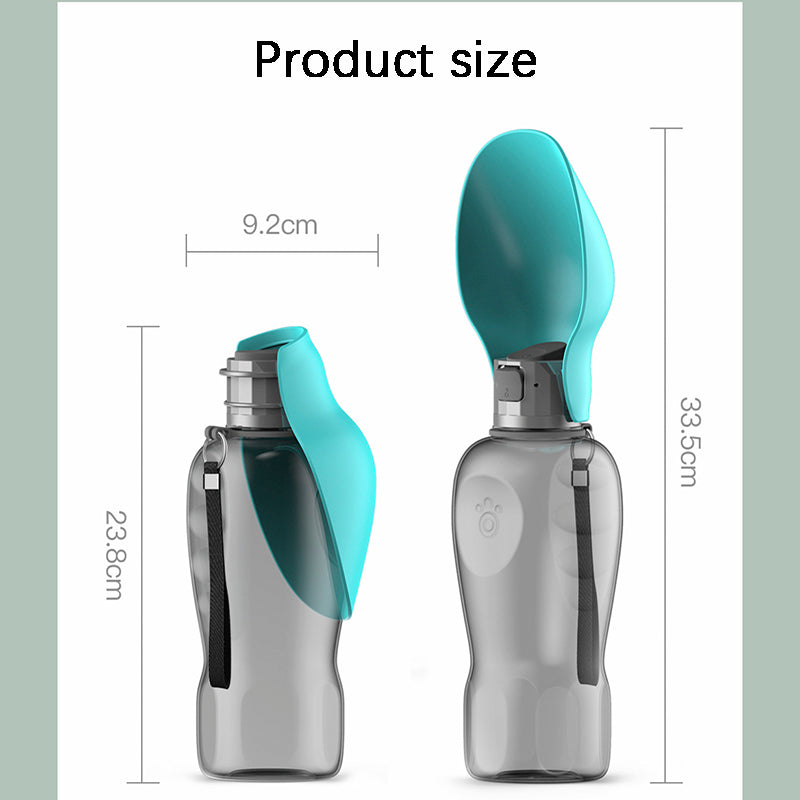 Borraccia Portatile per Cani 800ml Antiperdita Ciotola Pieghevole