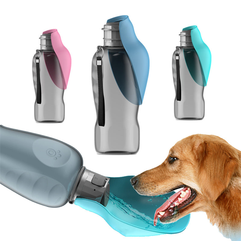 Borraccia Portatile per Cani 800ml Antiperdita Ciotola Pieghevole