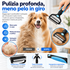 Rastrello 3 in 1 per Cani e Gatti contro Nodi e Sottopelo