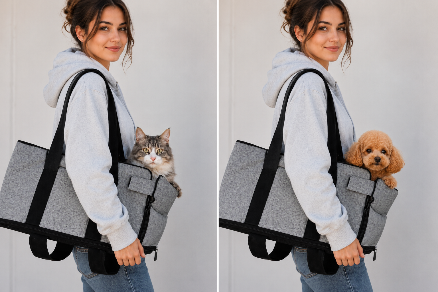 Trasportino Auto Pieghevole per Cani e Gatti Comodo e Sicuro