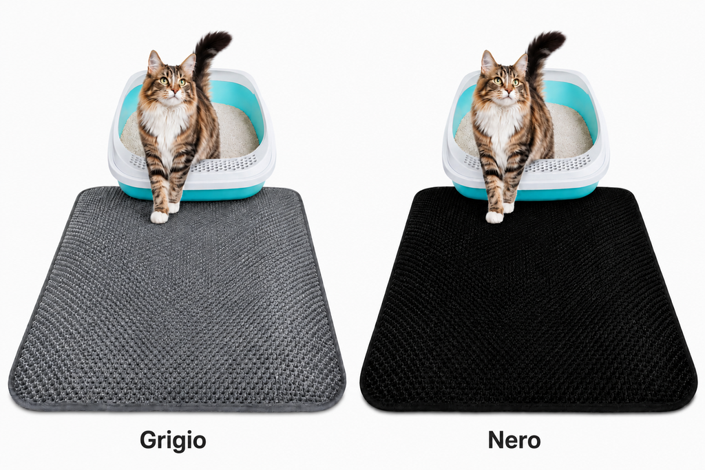 Tappetino Lettiera a Nido d'Ape per Gatti Antiscivolo e Raccogli Sabbia