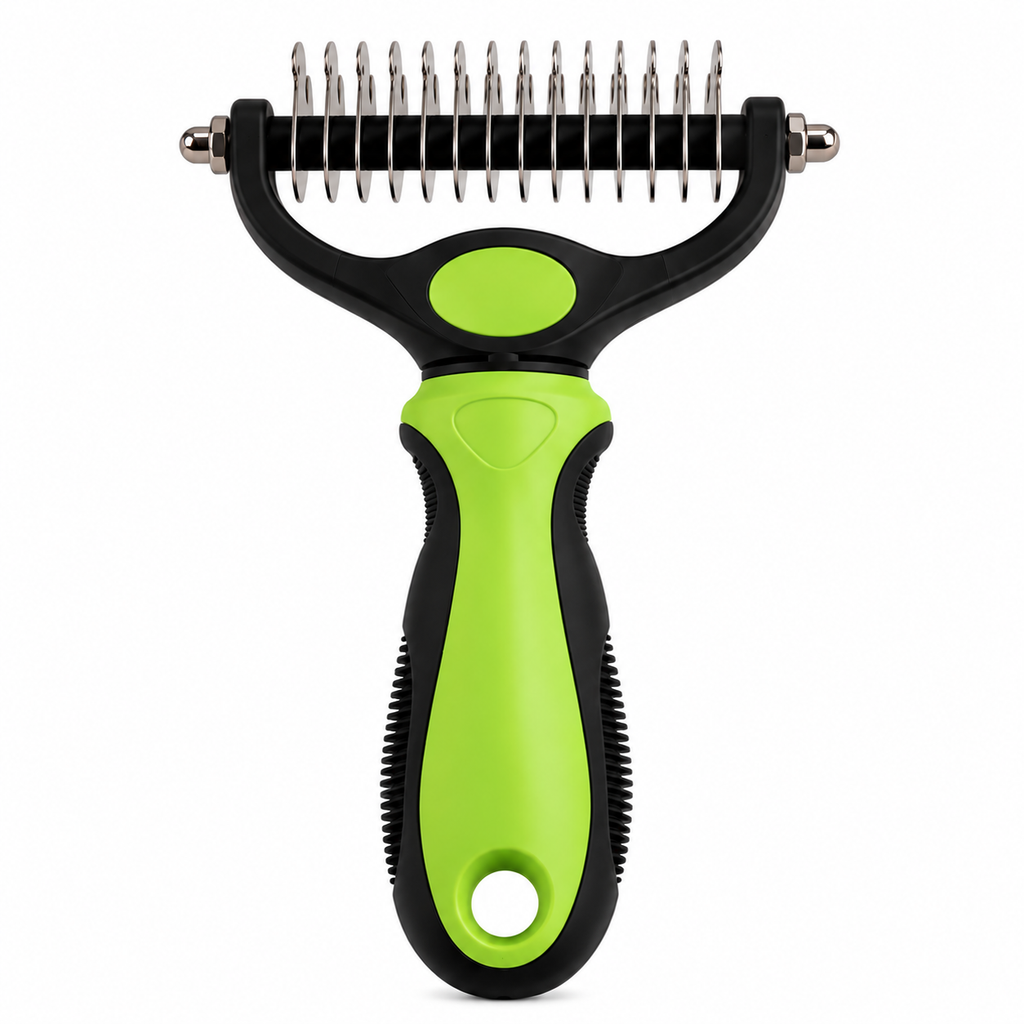 Rastrello a Doppia Lama per Cani – Rimuove Nodi e Sottopelo