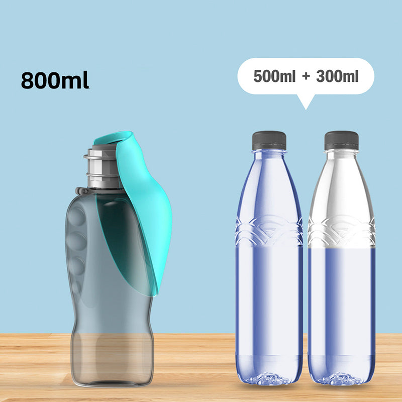 Borraccia Portatile per Cani 800ml Antiperdita Ciotola Pieghevole