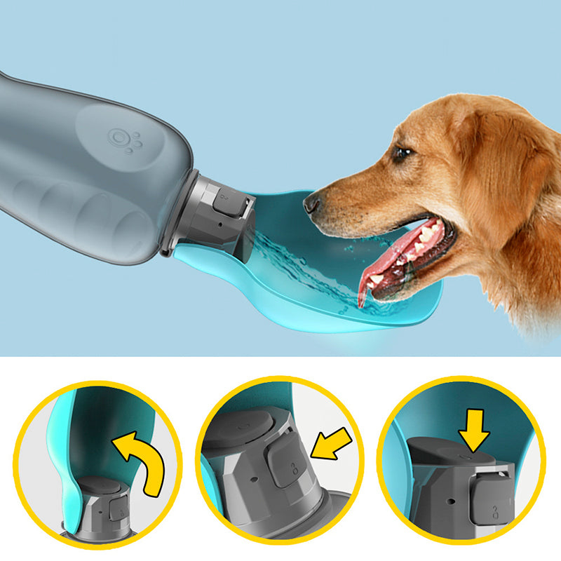 Borraccia Portatile per Cani 800ml Antiperdita Ciotola Pieghevole